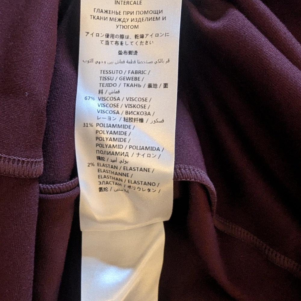 McQ Alexander McQueen Burgundy Bell Sleeve A-Line Dress XL - Picture 5 of 15